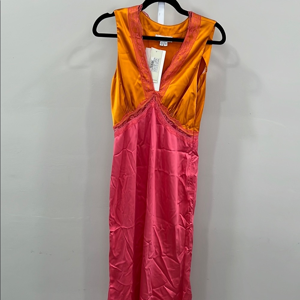 NEVER FULLY DRESSED May Satin Midi Dress - Picture 4 of 13